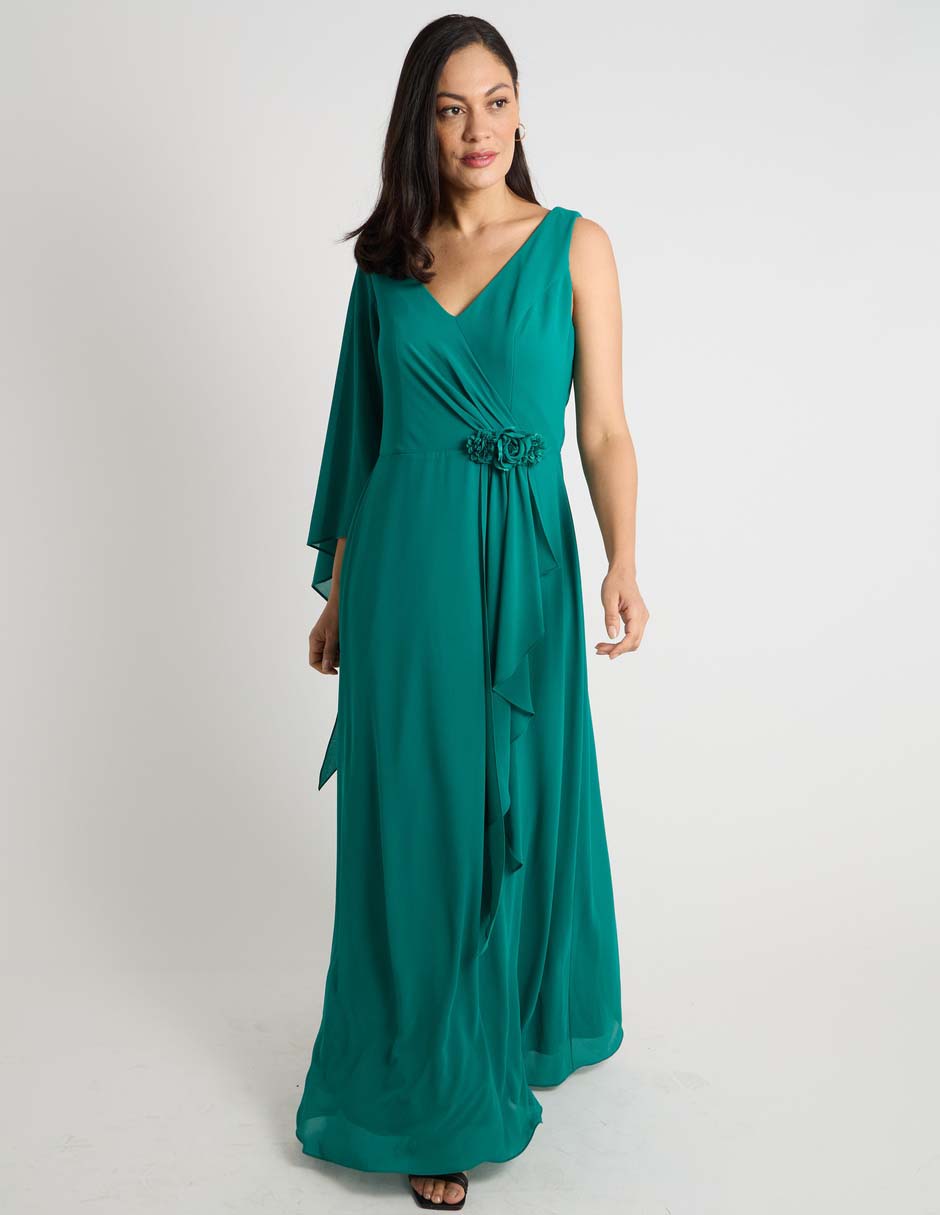 Vestido maxi de fiesta escote V Vestido maxi de fiesta escote V