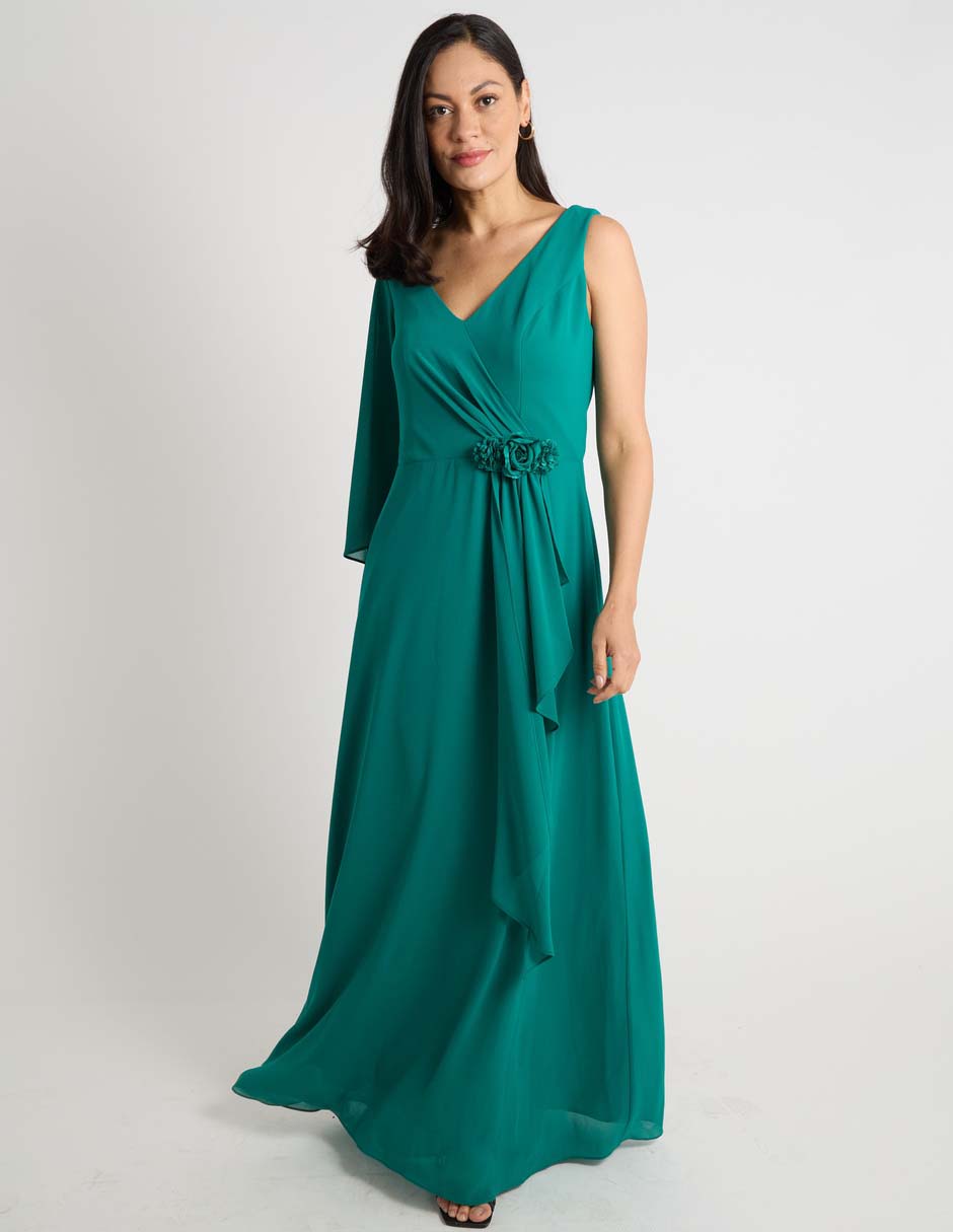 Vestido maxi de fiesta escote V 3
