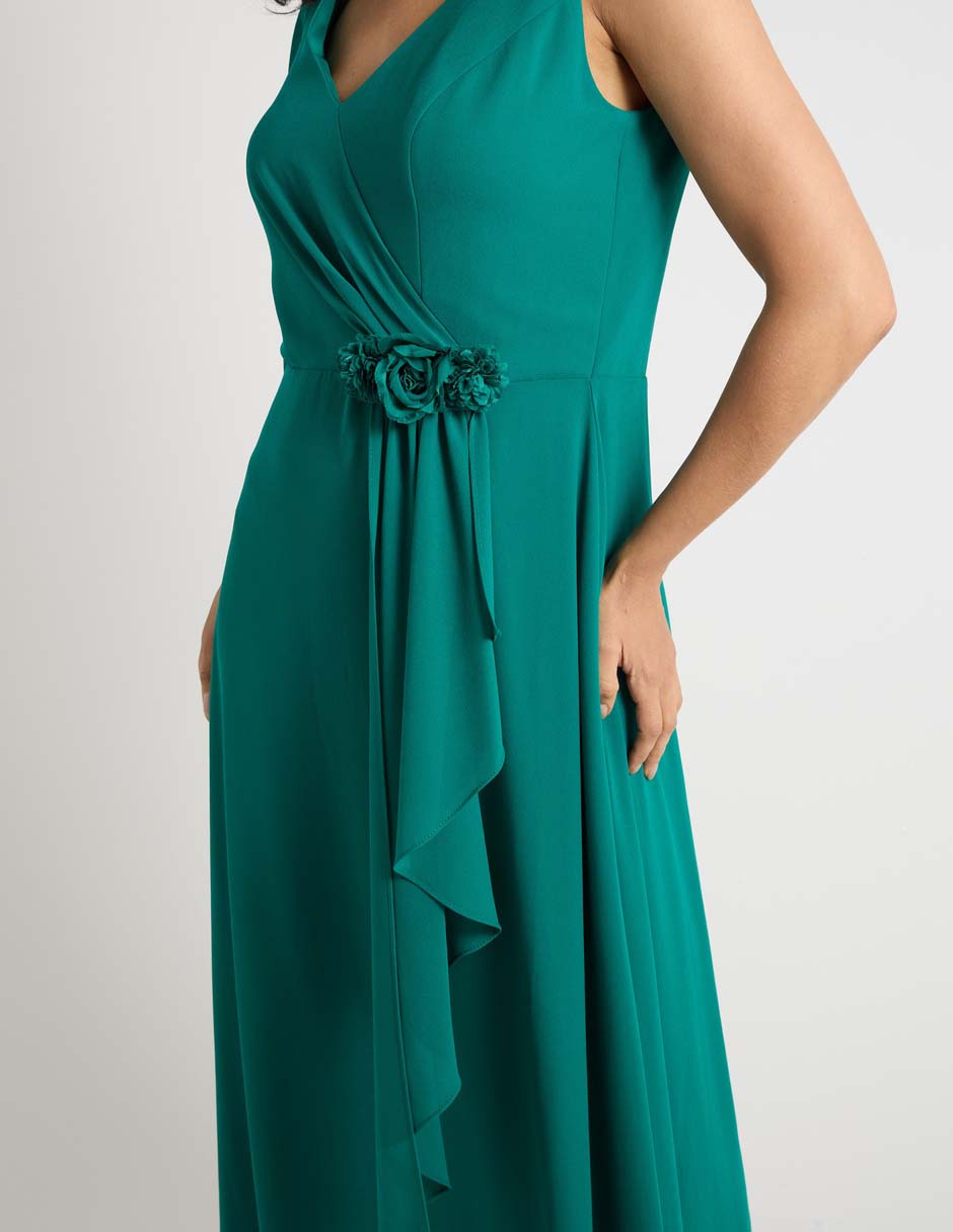 Vestido maxi de fiesta escote V 4