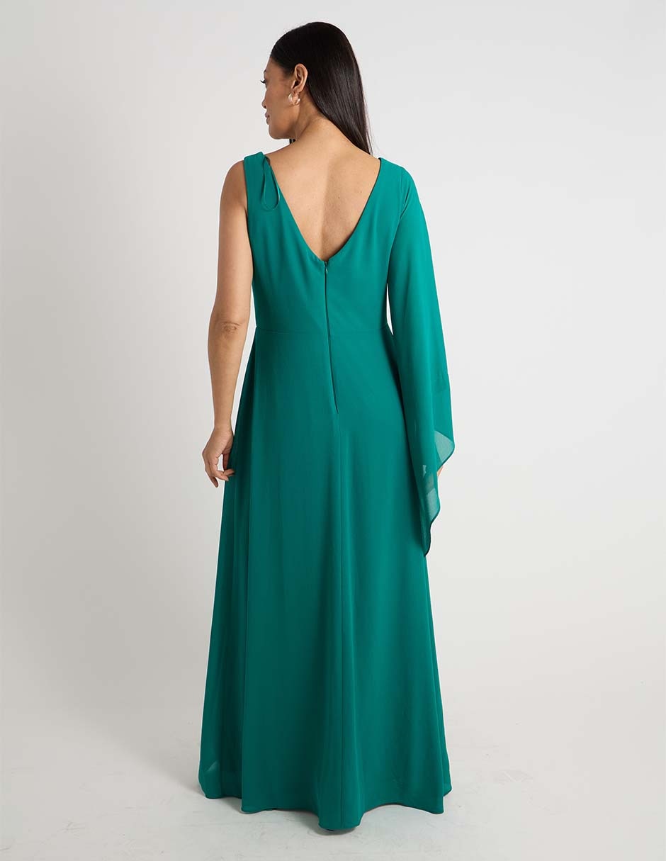 Vestido maxi de fiesta escote V 6