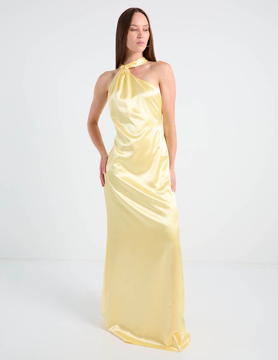Vestido maxi de fiesta espalda cruzada 1