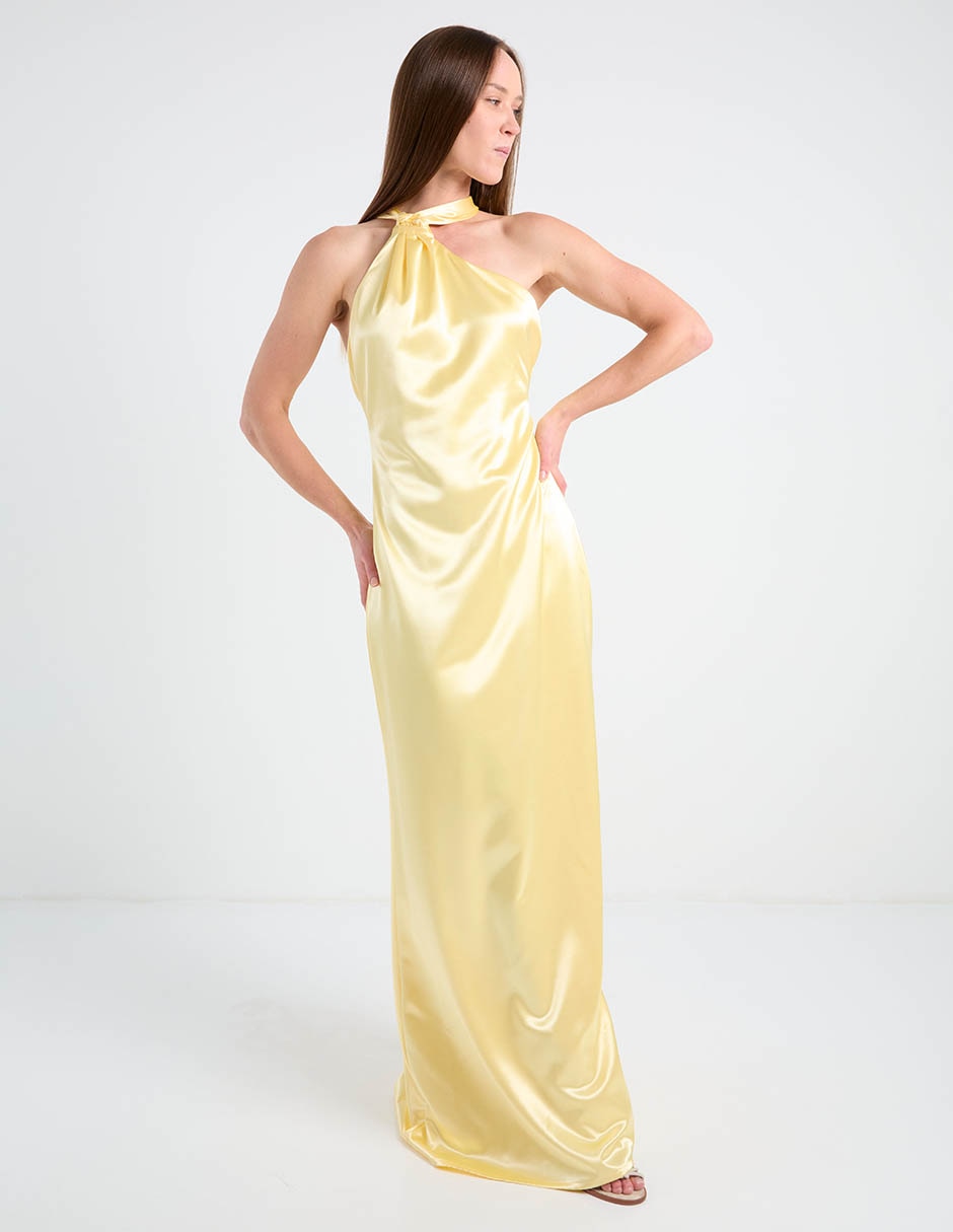 Vestido maxi de fiesta espalda cruzada 7
