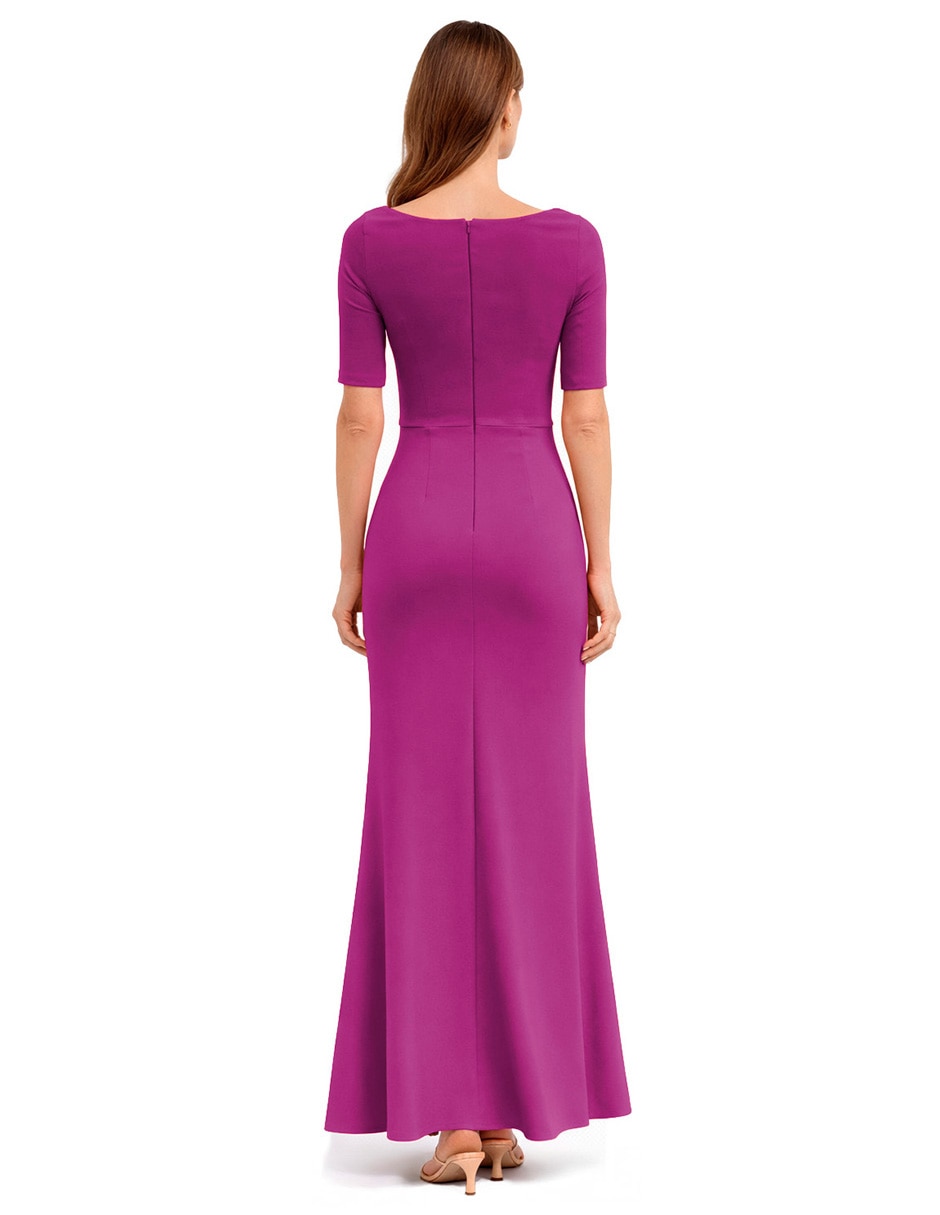Vestido largo de fiesta escote regular 7