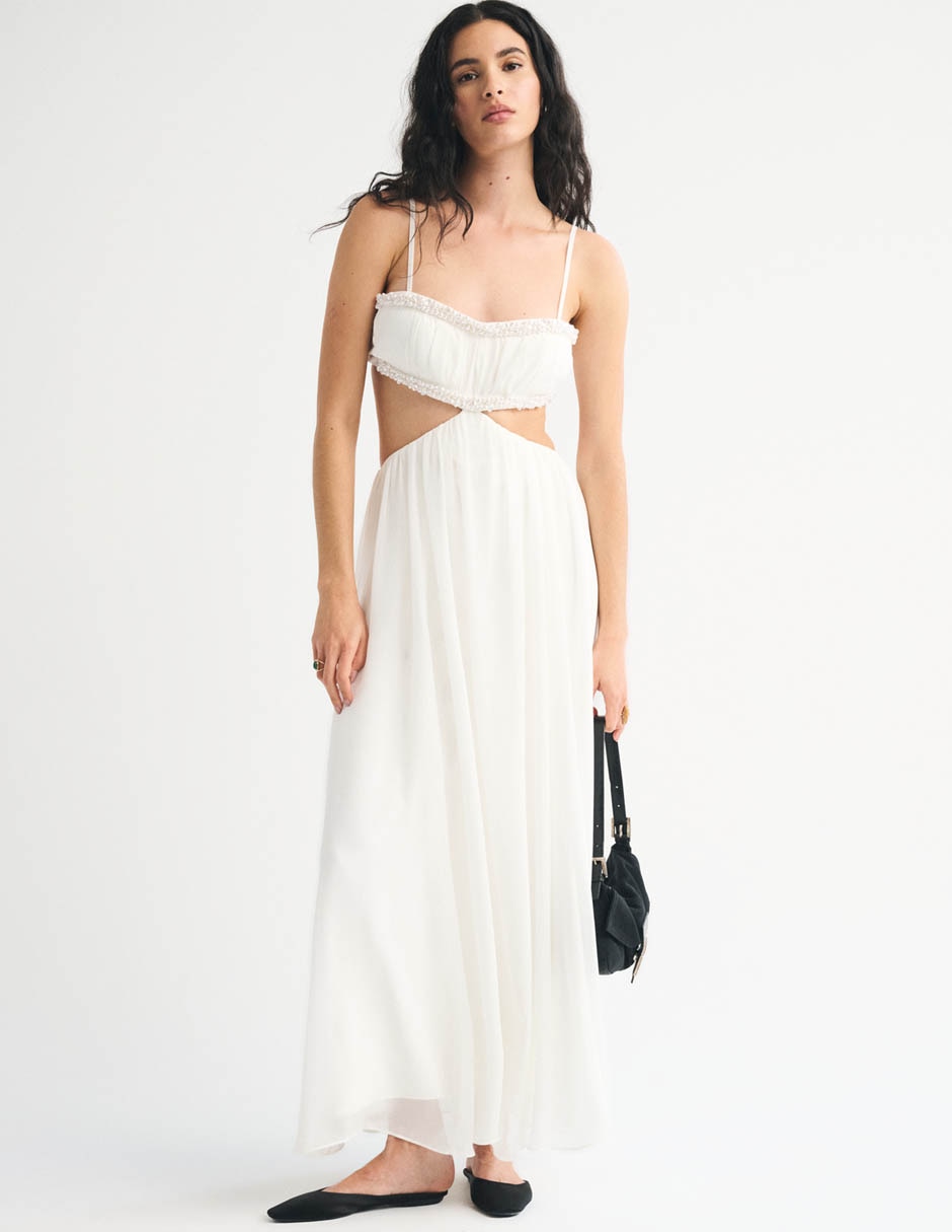 Vestido maxi de fiesta escote Redondo 7