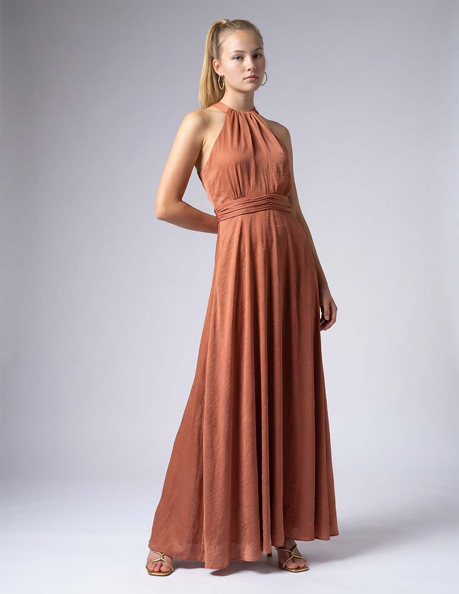 Vestido largo fiesta escote espalda abierta 3
