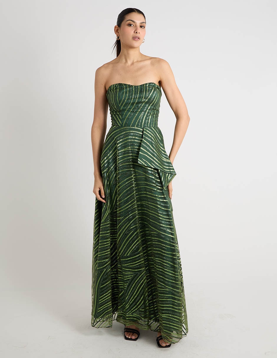 Vestido largo fiesta rue para mujer