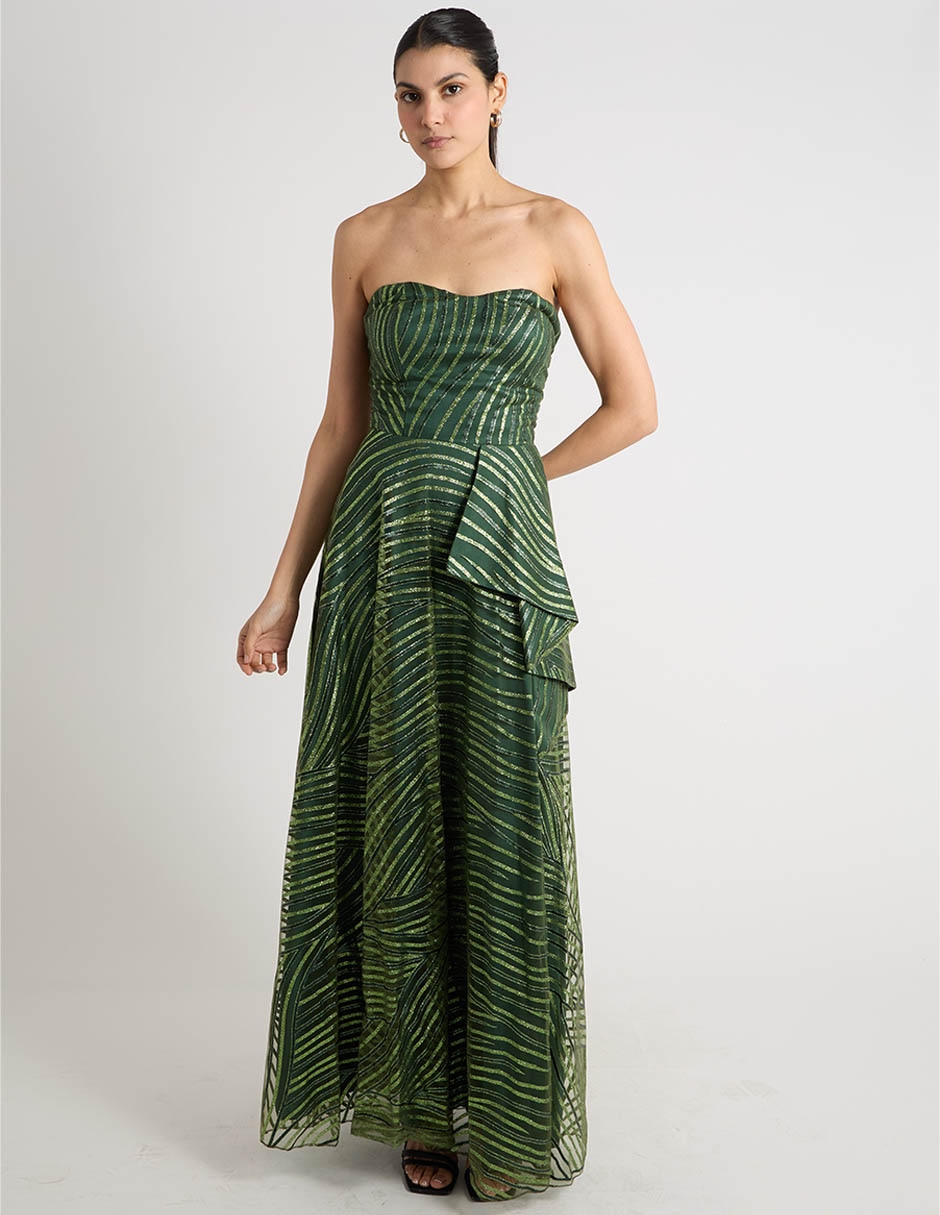 Vestido largo fiesta rue para mujer