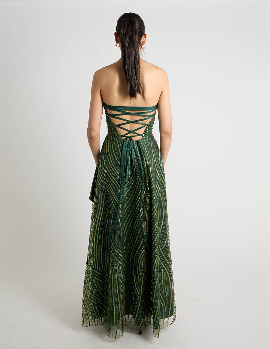Vestido largo fiesta rue para mujer