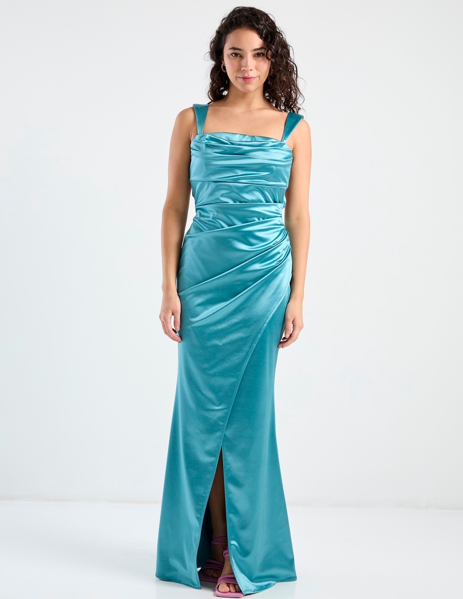 Vestido maxi de fiesta escote cuadrado Vestido maxi de fiesta escote cuadrado