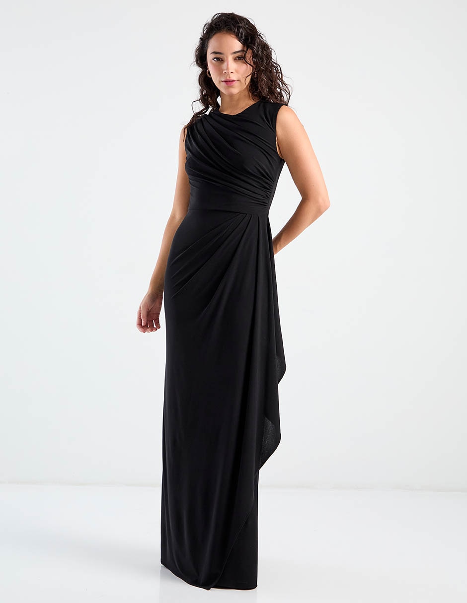Vestido maxi de fiesta rue de la paix con cuello