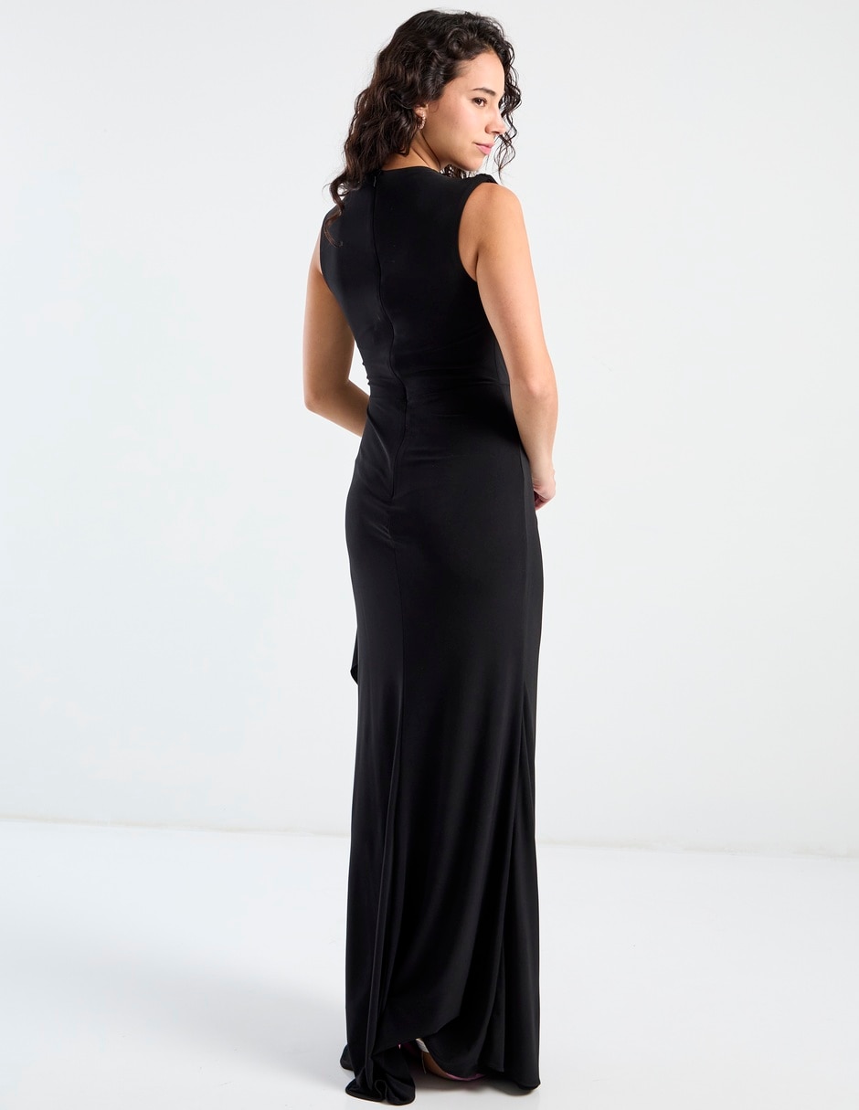 Vestido maxi de fiesta rue de la paix con cuello