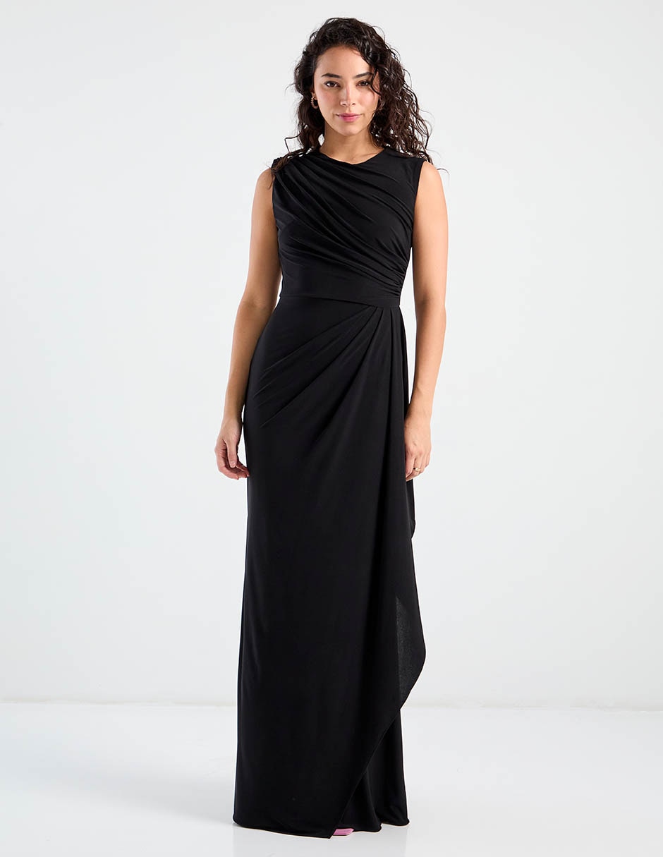 Vestido maxi de fiesta rue de la paix con cuello