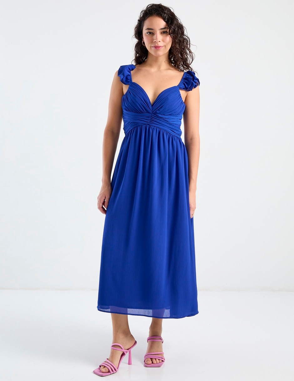 Vestido largo de fiesta de la paix escote corazón