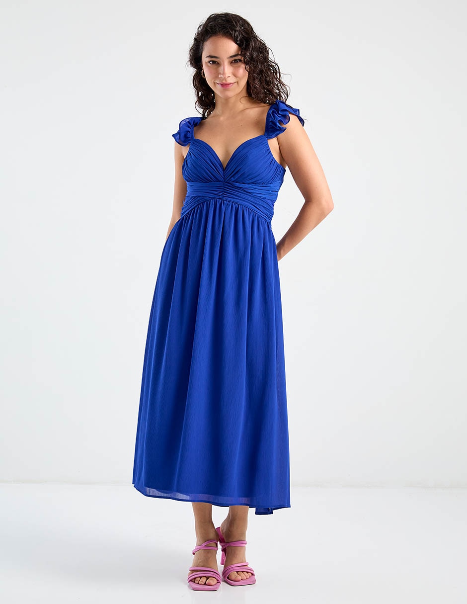 Vestido largo de fiesta de la paix escote corazón