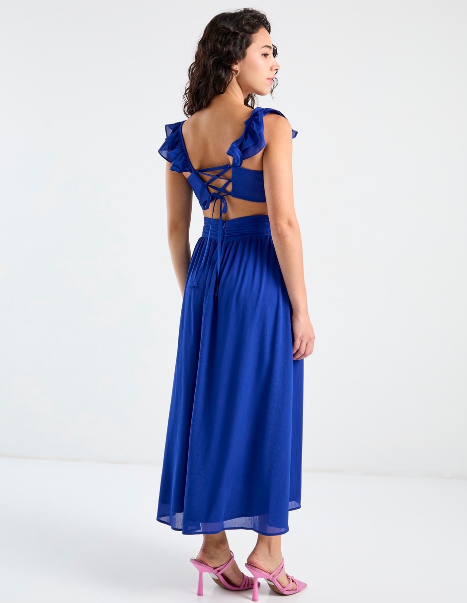 Vestido midi de fiesta escote Corazón 6