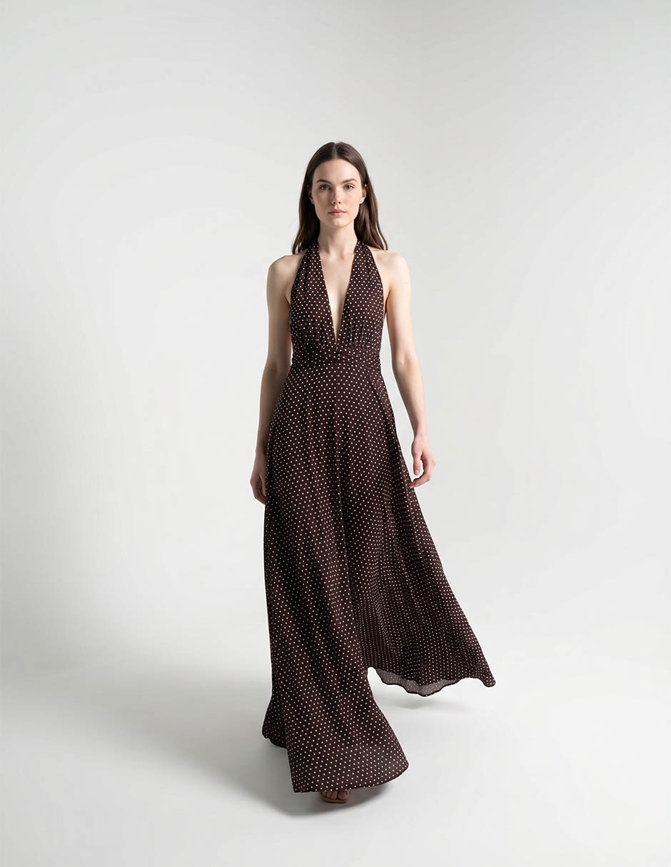 Vestido maxi de fiesta escote V Vestido maxi de fiesta escote V
