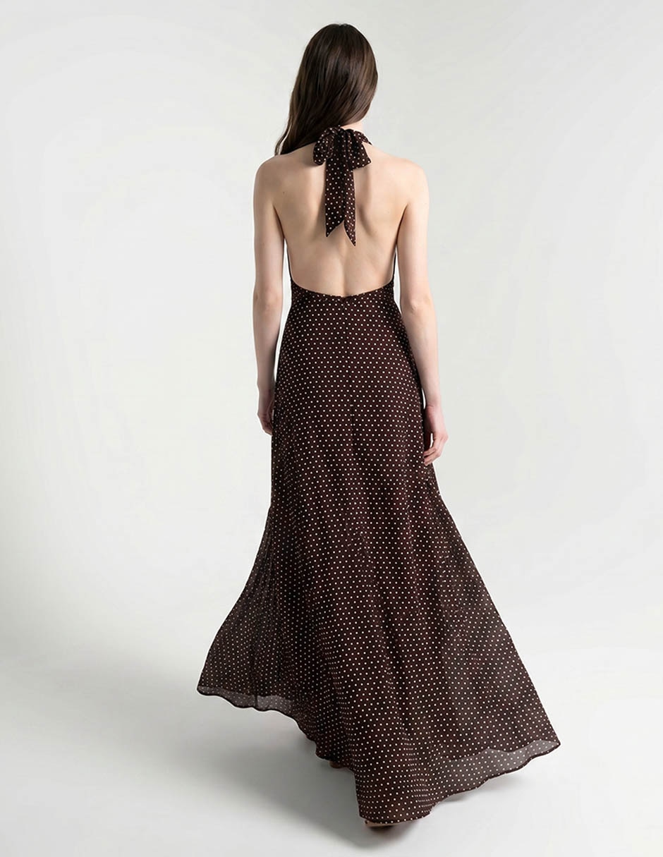Vestido maxi de fiesta escote V 2