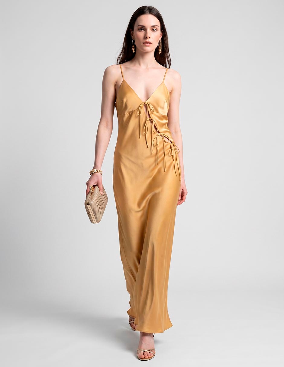 Vestido maxi de fiesta escote espalda abierta Vestido maxi de fiesta escote espalda abierta
