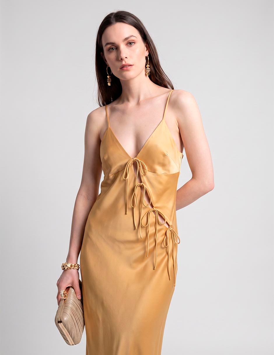 Vestido maxi de fiesta escote espalda abierta 3
