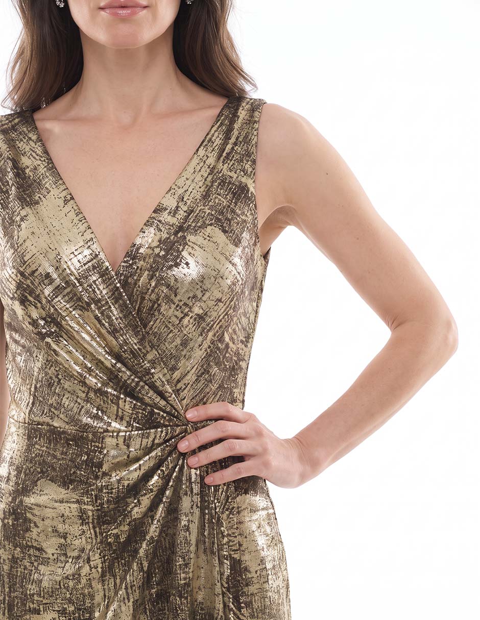 Vestido crop de fiesta escote V
