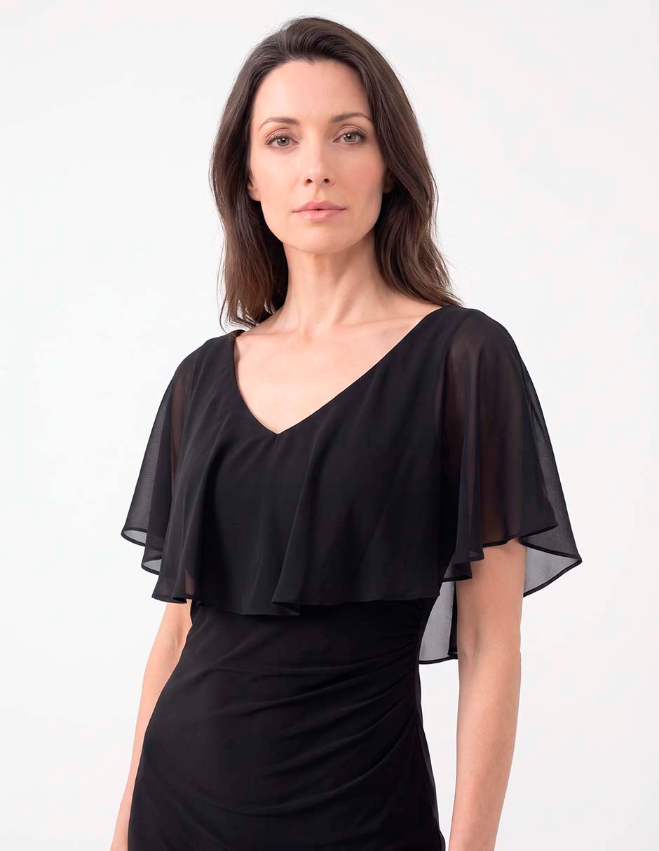 Vestido largo de fiesta escote v 2