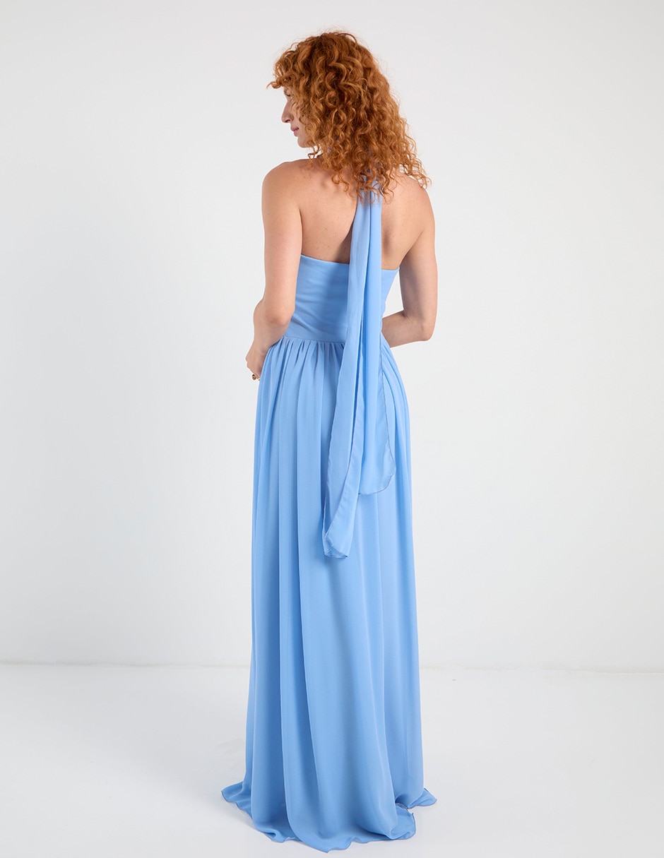Vestido maxi de fiesta escote medio 6
