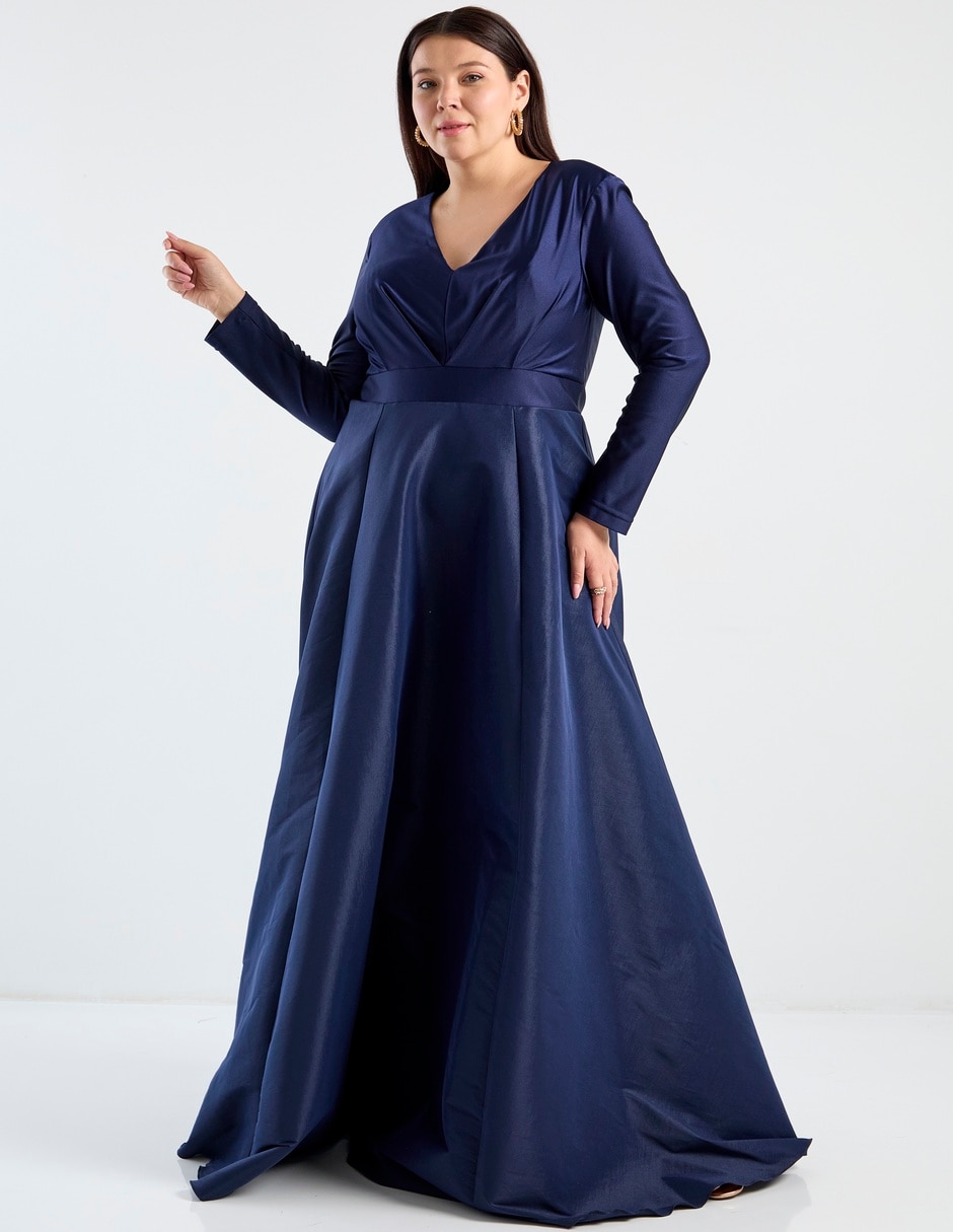 Vestido maxi de fiesta escote v 3
