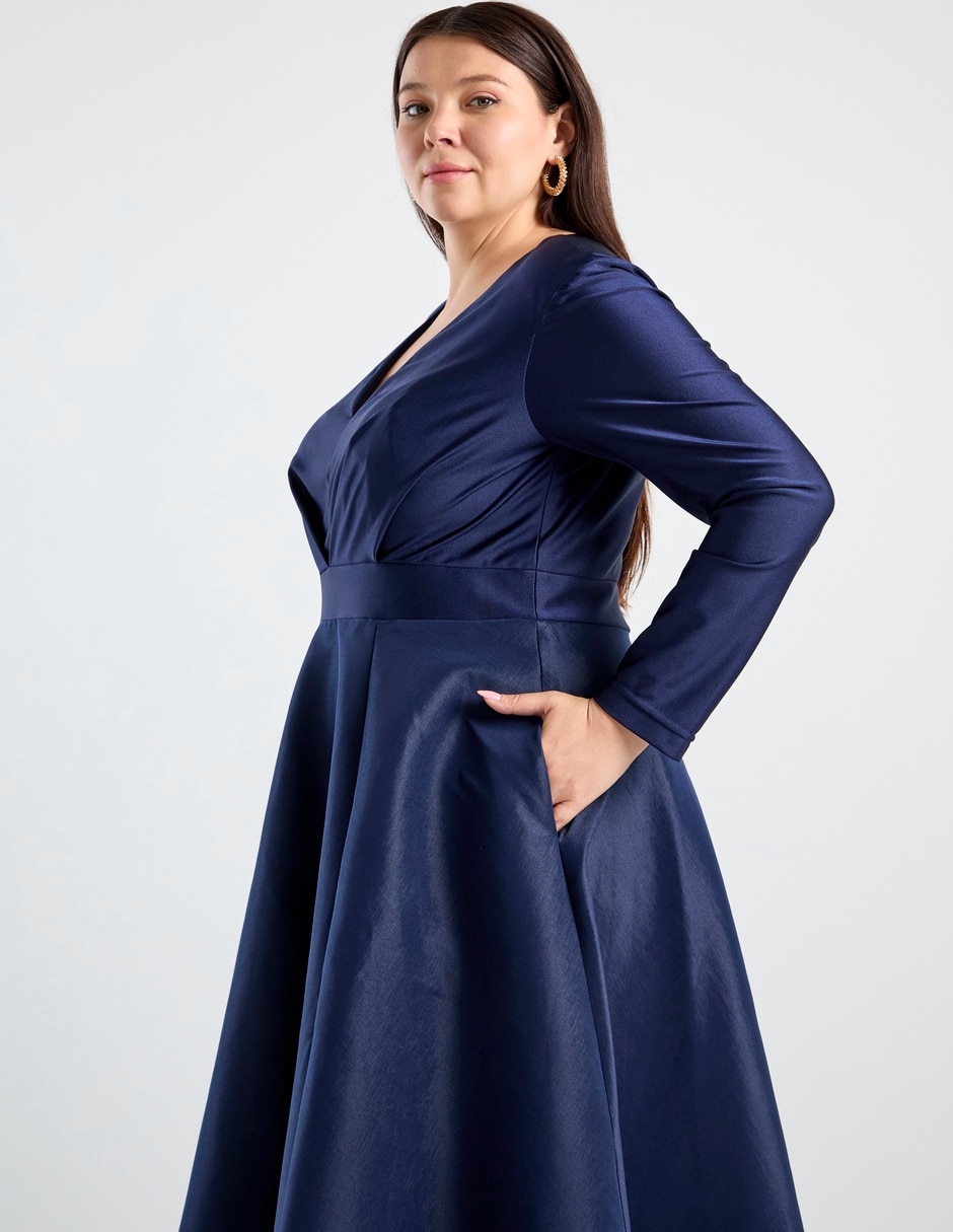Vestido maxi de fiesta escote v 5