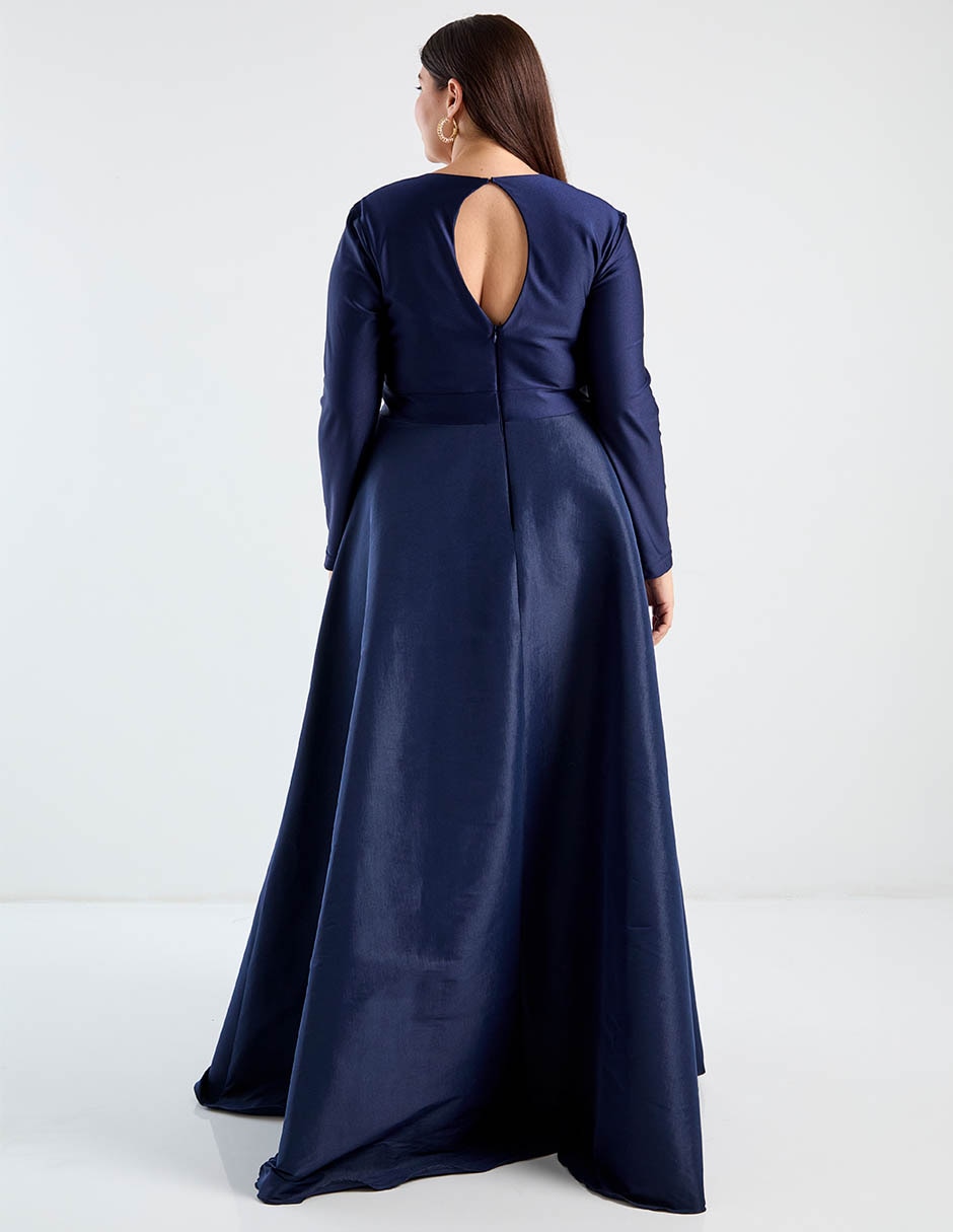 Vestido maxi de fiesta escote v 6