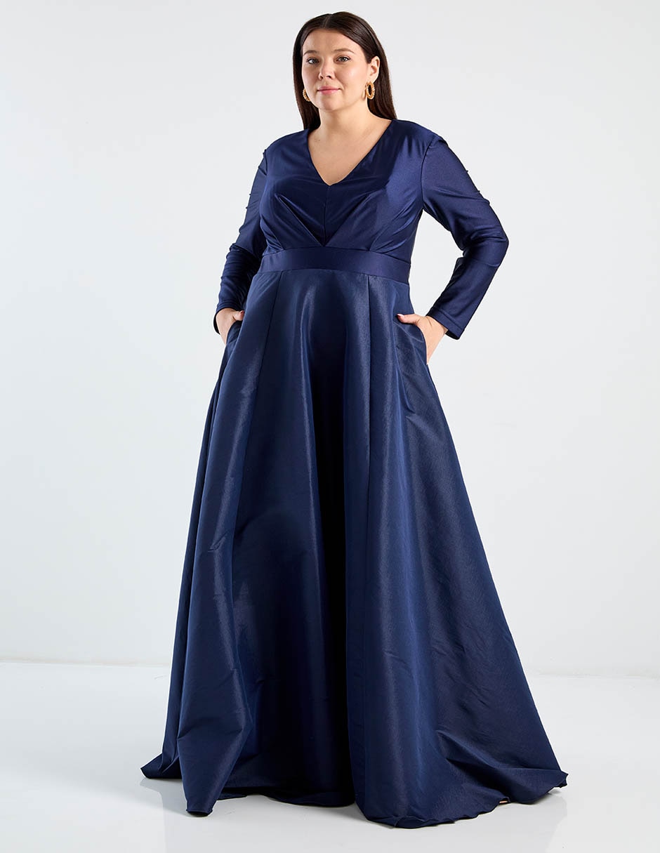 Vestido maxi de fiesta the pattern escote v