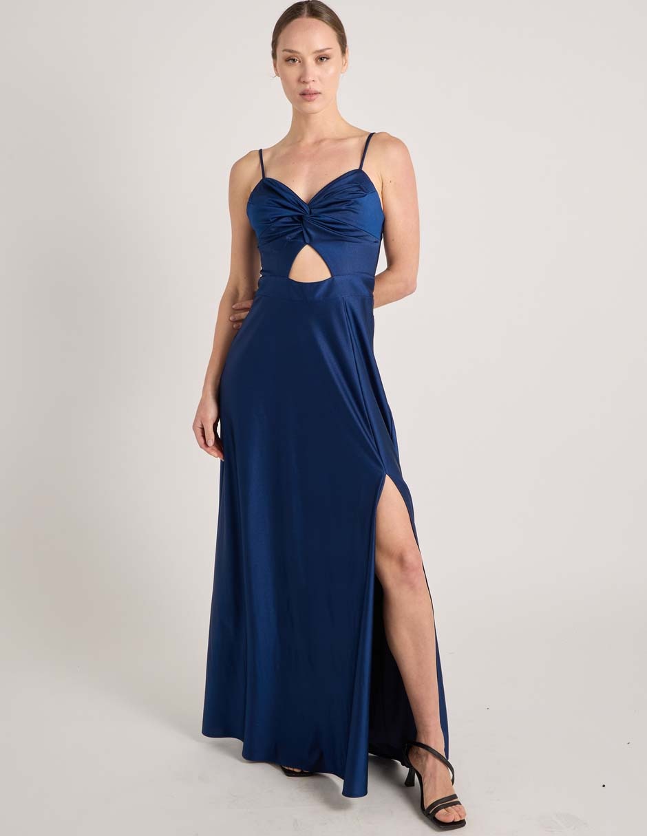 Vestido maxi fiesta escote corazon 2