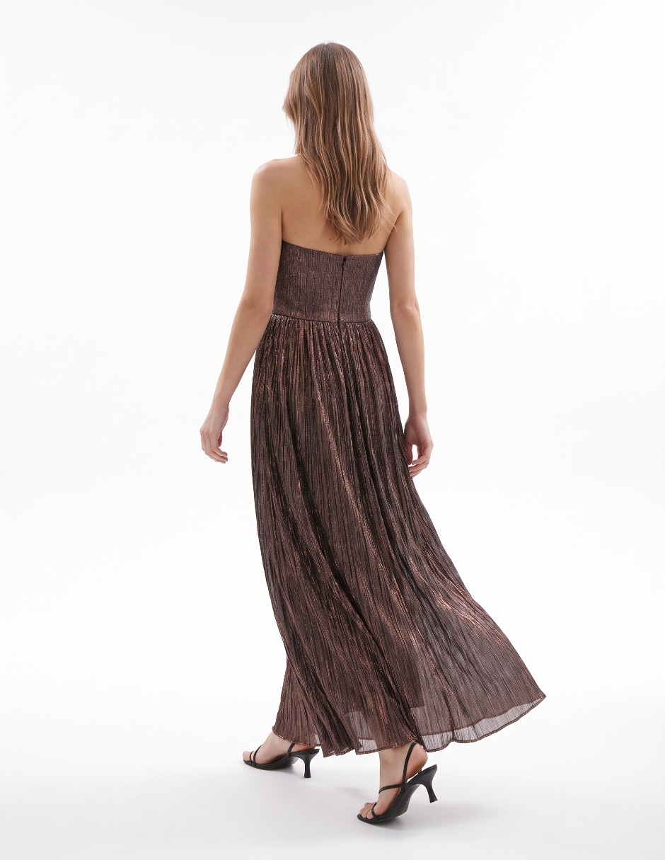 Vestido maxi de fiesta escote medio 2