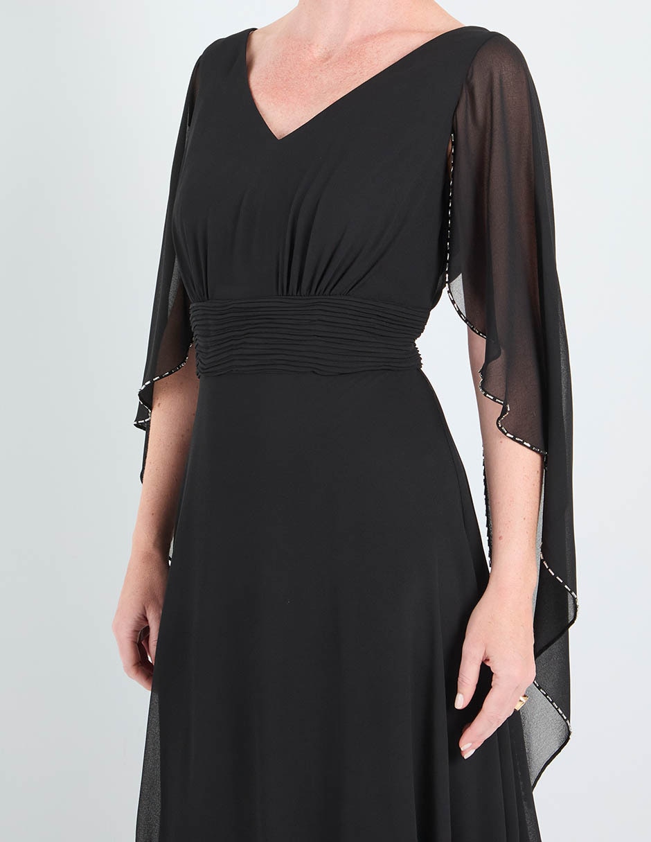 Vestido maxi de fiesta escote v 4