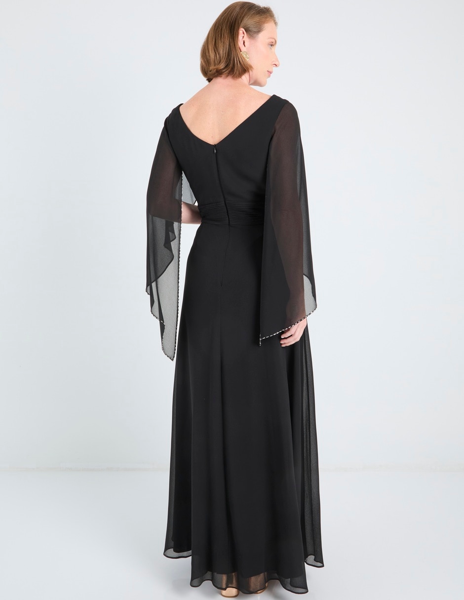 Vestido maxi de fiesta escote v 6