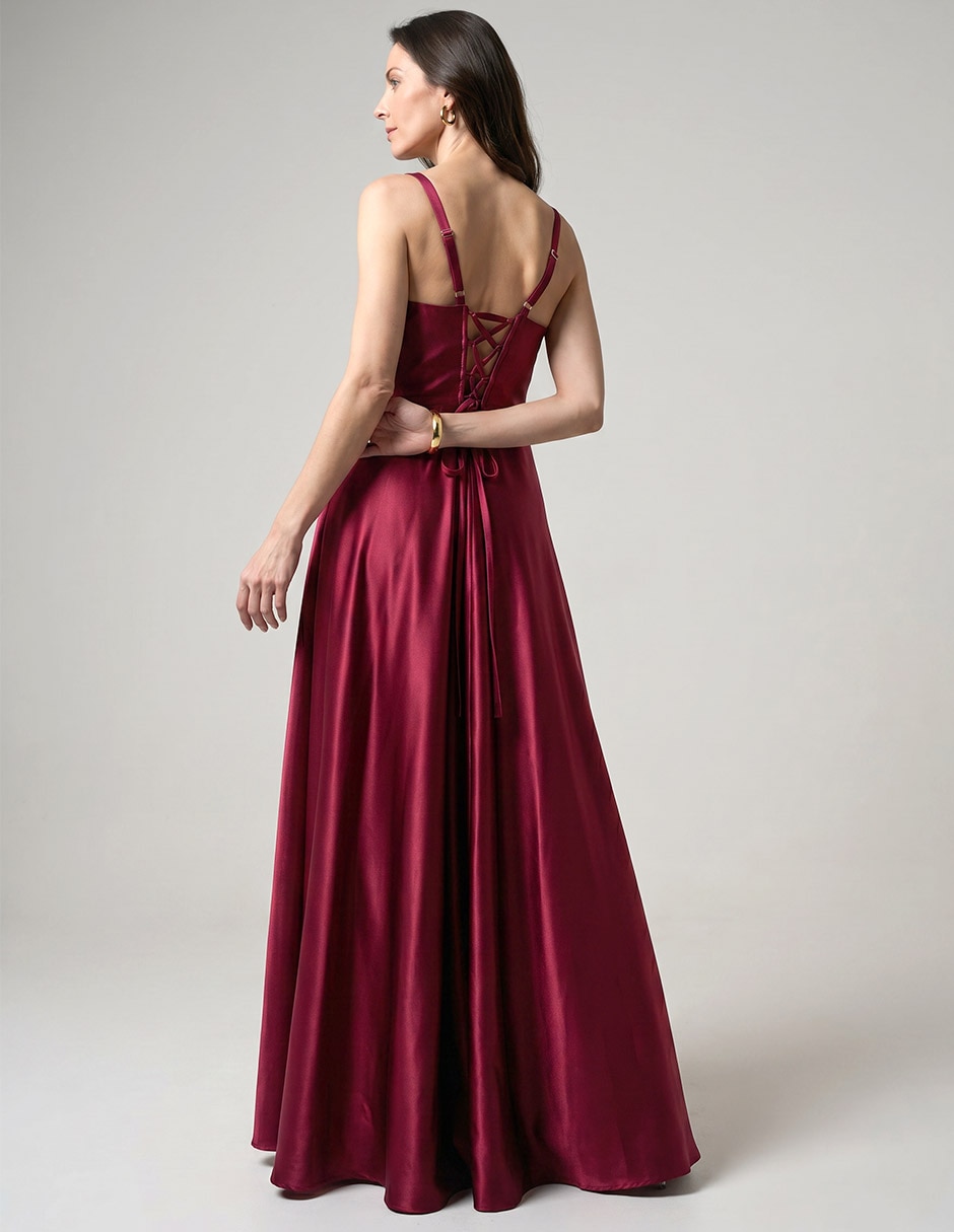 Vestido maxi de fiesta Rue escote V