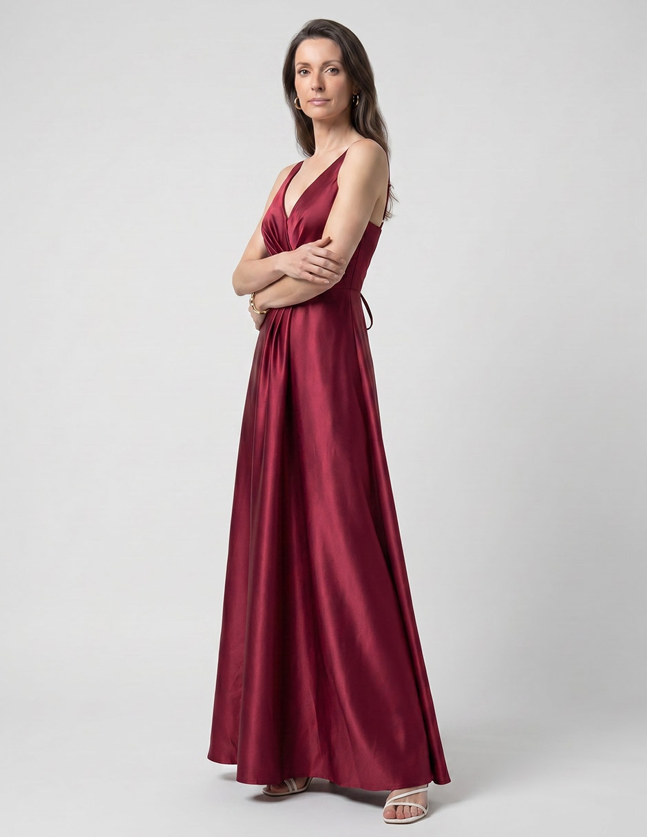 Vestido maxi de fiesta Rue escote V