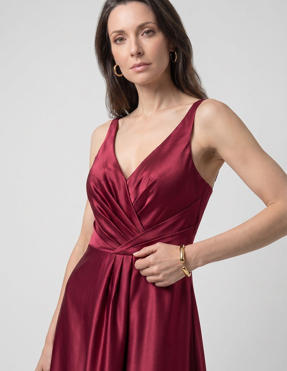 Vestido maxi de fiesta Rue escote V