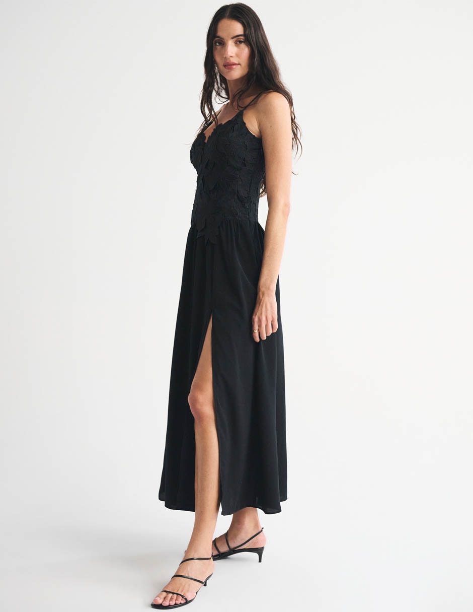 Vestido maxi fiesta escote V 3