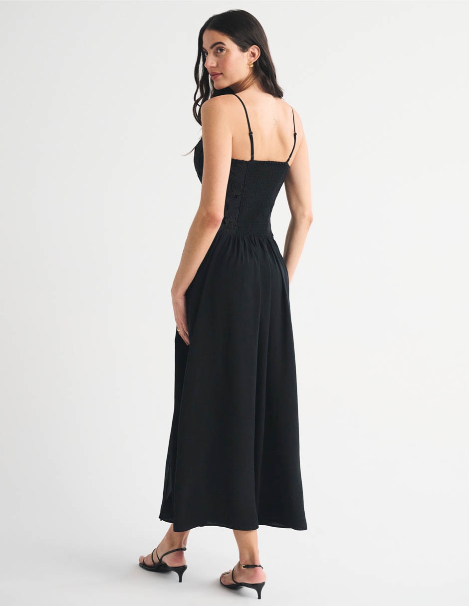 Vestido maxi fiesta escote V 4