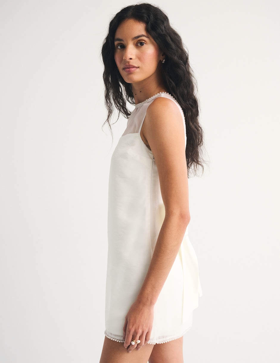 Vestido mini fiesta escote regular 4