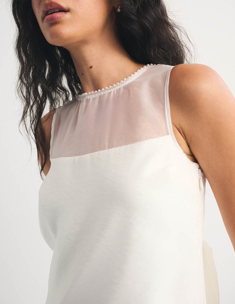 Vestido mini fiesta escote regular 5