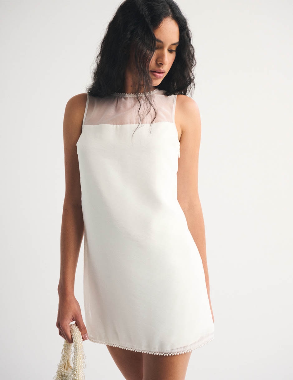Vestido mini fiesta escote regular 6