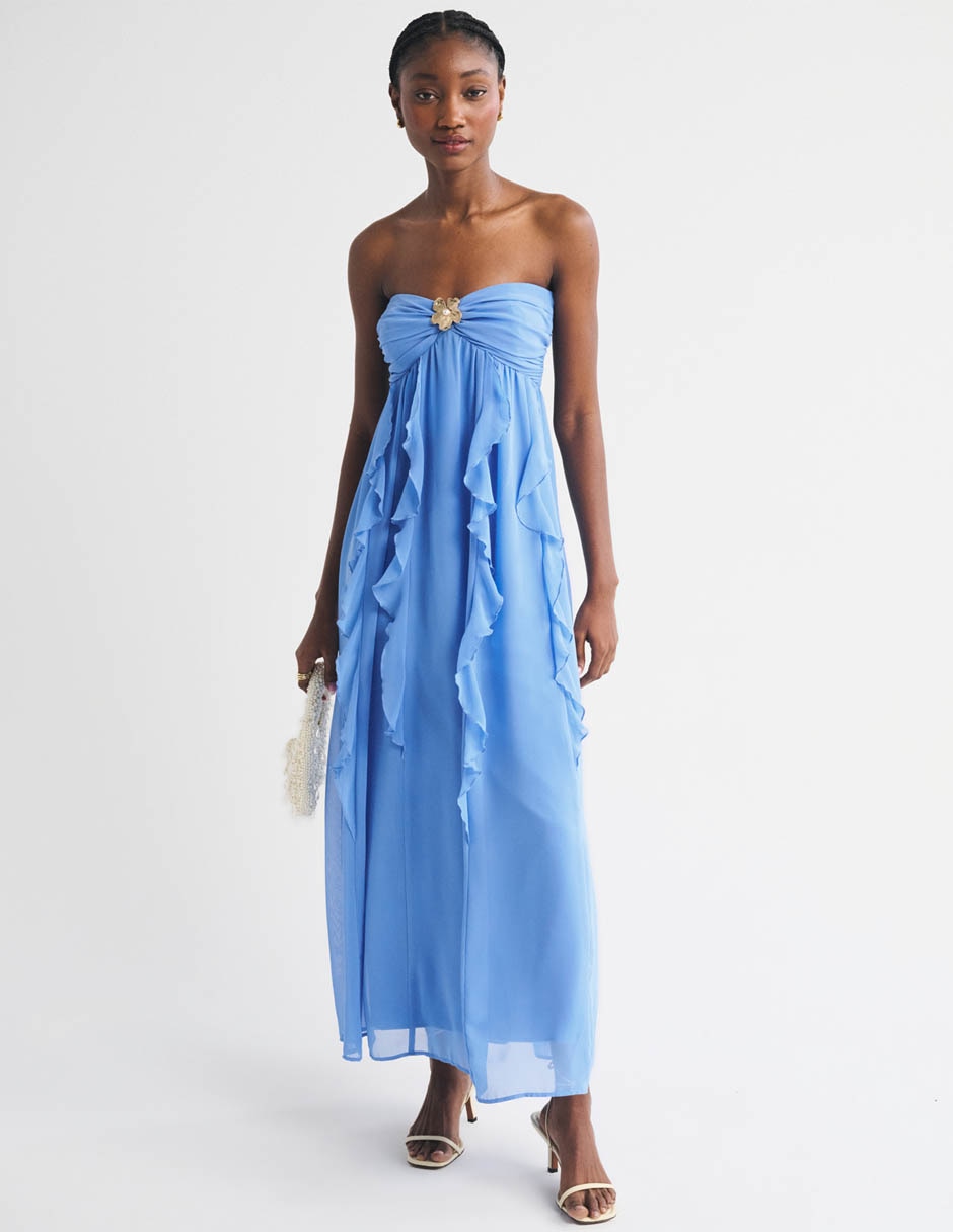 Vestido maxi casual abercrombie & fitch para mujer