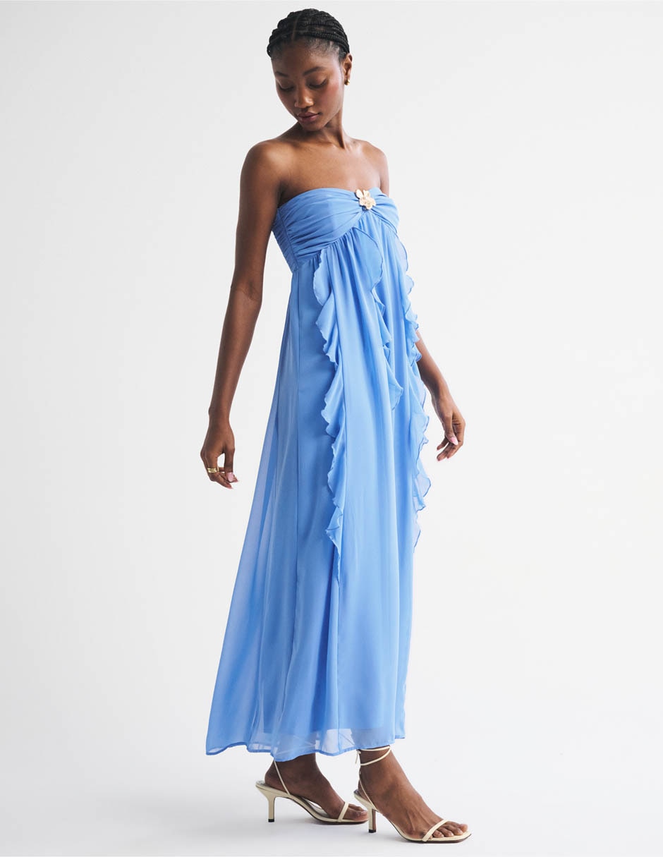 Vestido maxi casual abercrombie & fitch para mujer