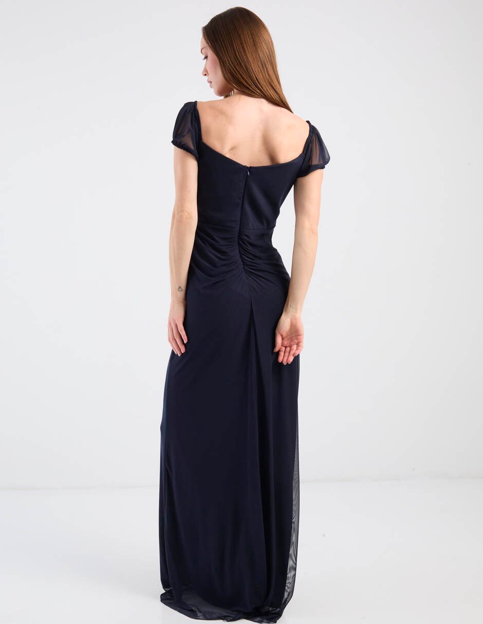Vestido maxi de fiesta bridgerton escote cuadrado