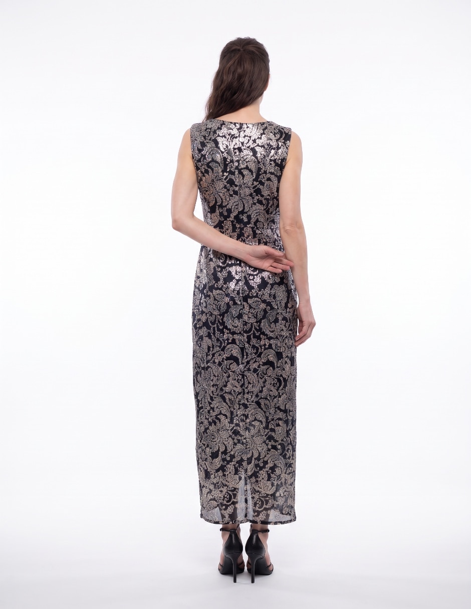 Vestido maxi de fiesta escote medio 2
