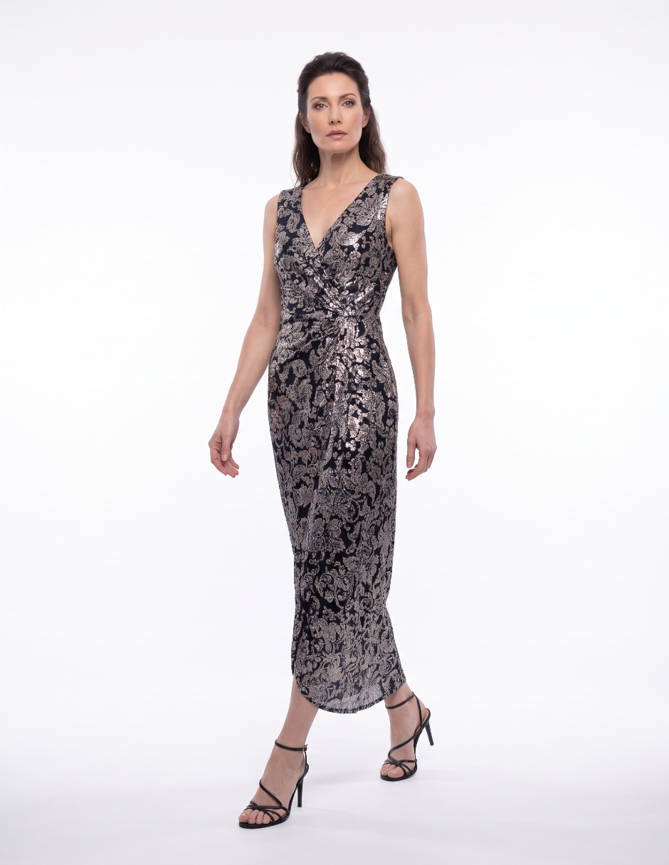 Vestido maxi de fiesta escote medio 3