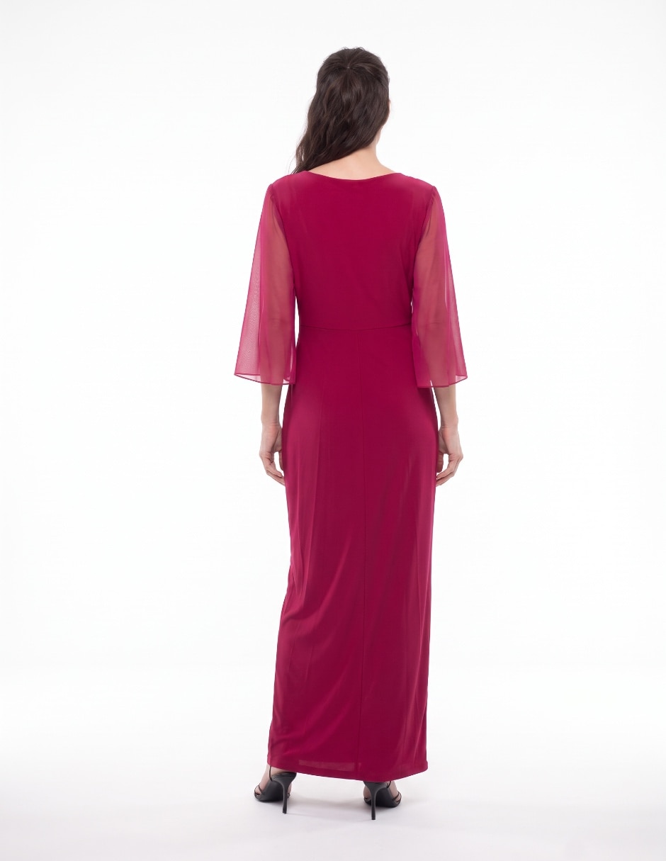 Vestido maxi de fiesta escote medio 2