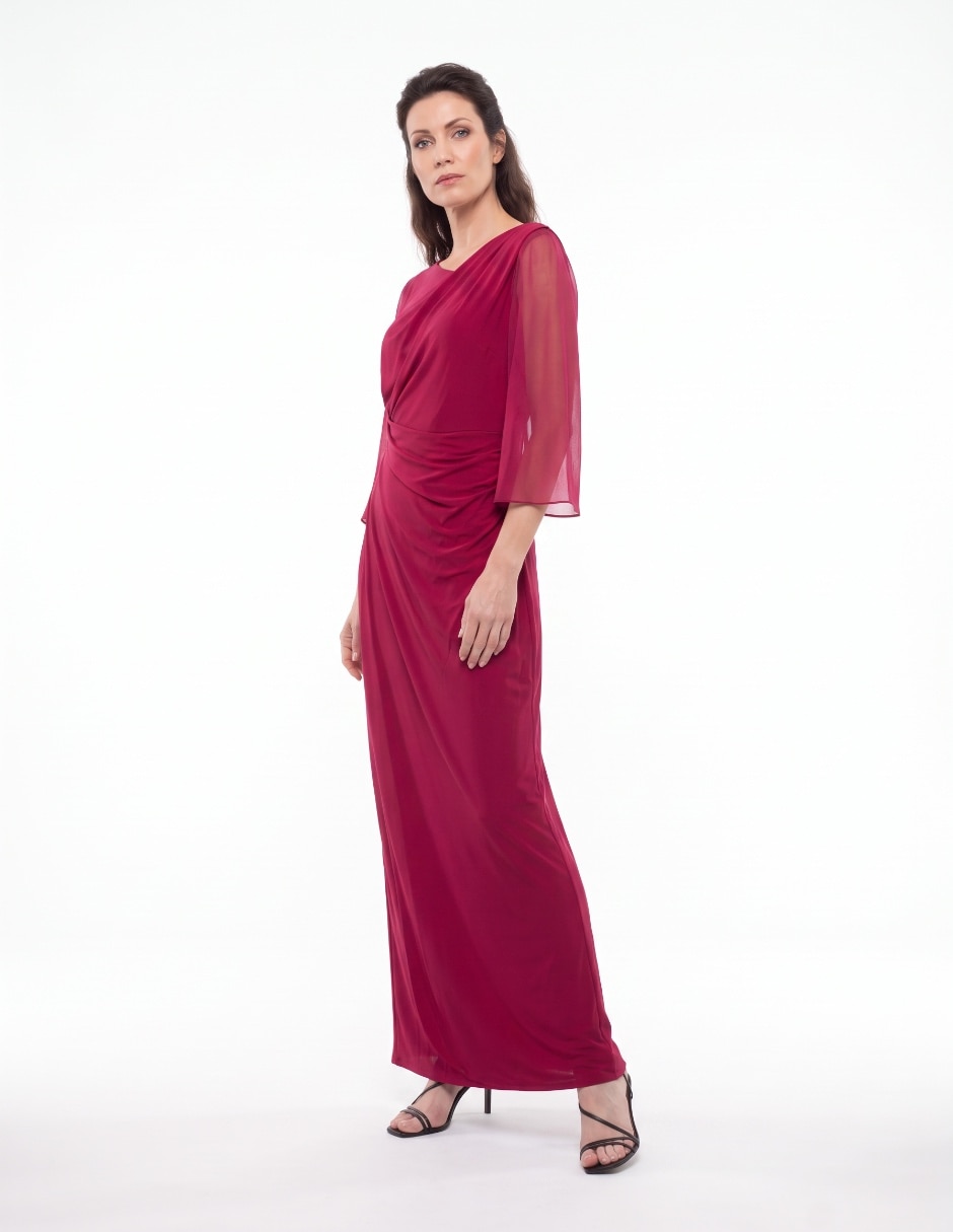 Vestido maxi de fiesta escote medio 3