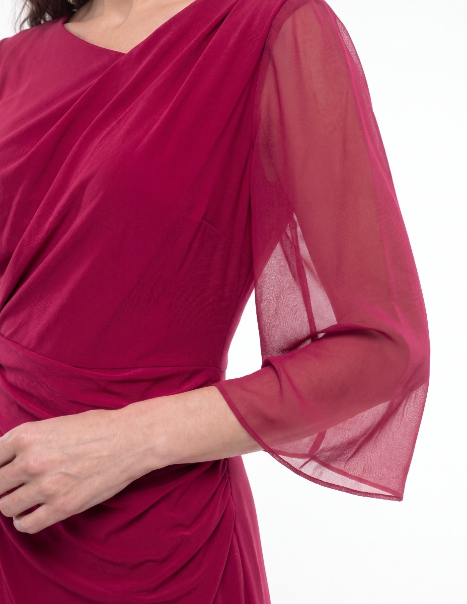 Vestido maxi de fiesta escote medio 4